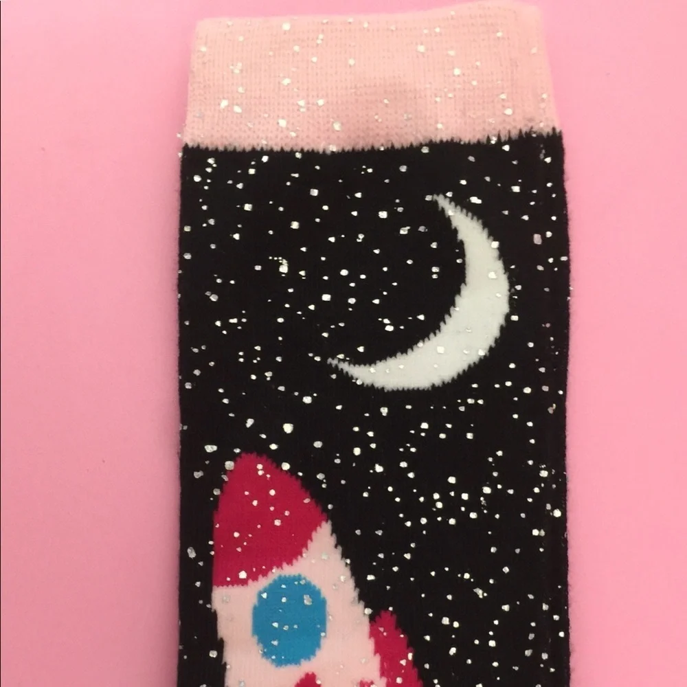 NEW Girl’s Retro Knee Socks “Outerspace” M/L